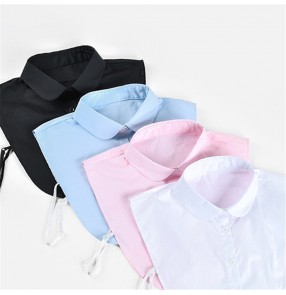 Fashion turn down white black dickey collar for women girls half shirt detachable lapel collar for blouses sweater top 