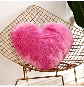 Faux Fur home cushion pillowcase Sofa cushion love pillow can be washed plush pillow cover without pillow core