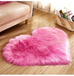 Faux fur Plush living room heart-shaped carpet non-slip floor mat blanket home decor sofa mat cute girly style