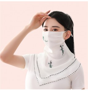 Floral reusable face masks for women neck guard scarf face mask riding outdoor anti-uv dust proof mouth masks 