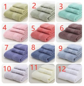 Home Towels travel trip towels Cotton Plain Gifts Bath Towels hand towel face towel bath towel 3 Piece Set