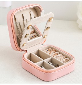 jewelry Organizer Earring Ear Stud rings PU Leather Portable Jewel Case Jewellery Packaging Gift Boxes Travel Jewelry Box