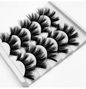 Mink hair 5 pairs of thickened eyelashes for women make up natural nude makeup eyelashes beauty performance