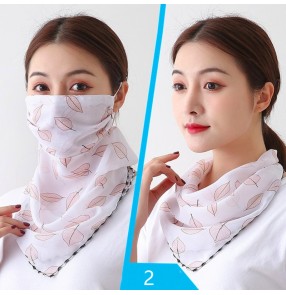 Reusable printed face masks for women neck scarf face masks outdoor running riding sports protective mouth mask for female