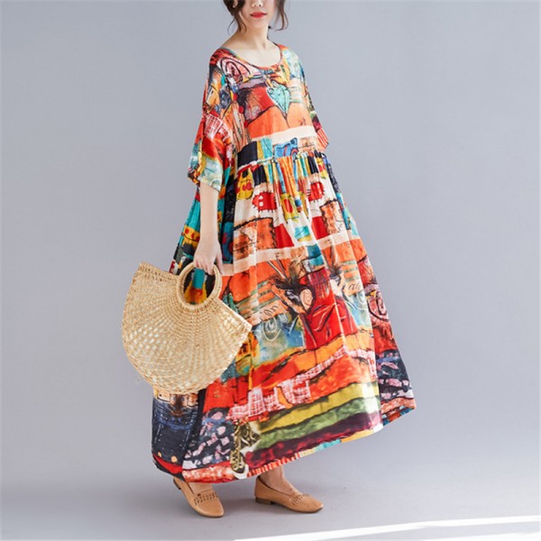 cotton long dresses summer