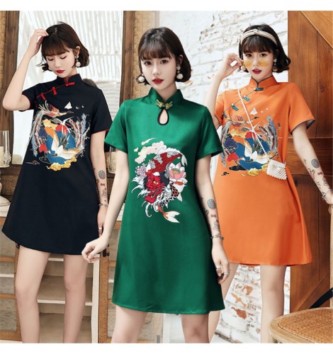 Women's retro chinese dresses qipao dress for photos shooting drama ...