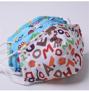 2pcs Cotton reusable face masks for kids dust proof protective mouth mask for boy and girls
