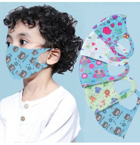 2PCS kids reusable face masks cartoon breathable summer mouth masks for boy 