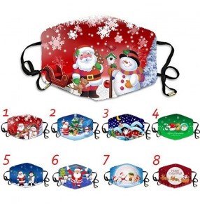 2pcs Merry Christmas face masks for unisex washable brethable and reusable xmas face masks for women and men