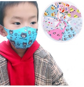2pcs reusable children boy cartoon cotton face mask anti dust mouth mask could be washed 