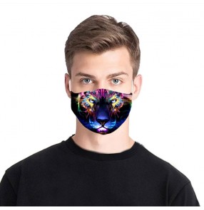 2PCS Reusable face masks for unisex fashion 3D animal printed protective face masks for women and men