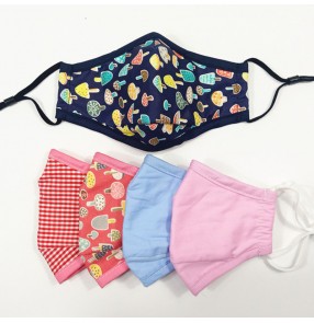 3PCS Cotton reusable face masks for kids cartoon pattern dust proof protective mouth mask for boy and girls