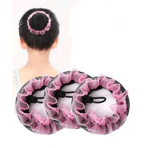 3pcs Hair net for women girls art examination ballet ballroom dance head flower professional flight attendant hair snood child bun hair headdress