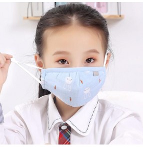 3PCS kids reusable face masks cartoon cotton mouth mask for boys and girls