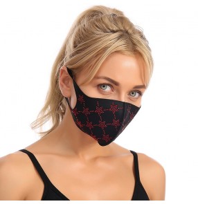 3PCS reusable bling face masks for unisex stage performance party photos shooting mouth mask protective face masks for women and men