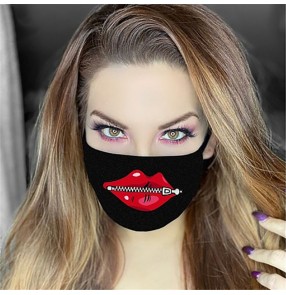 3PCS reusable face masks for unisex funny lips printed expression face masks for women and men