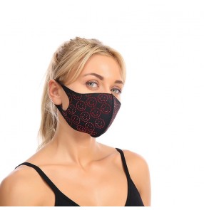 3PCS reusable face masks for unisex smile rhinestone pattern bling protective dust proof outdoor sports mouth mask for women and men