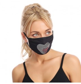 3PCS rhinestones bling reusable face masks for unisex protective mouth mask for women and men