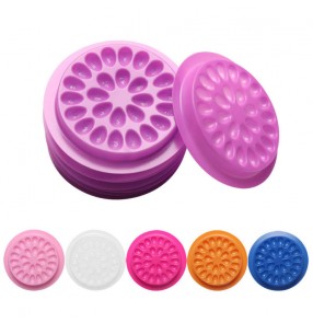 500PCS Color eyelash extension tool Disposable small glue tray Flower plate Glue gasket pvc auxiliary device