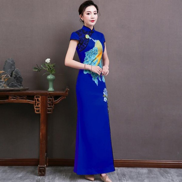 Chinese dresses retro china qipao dresses cheongsam miss etiquette show ...