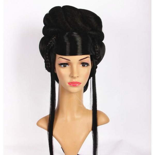 Women's chinese ancient traditional tang dyansty empress princess wig ...