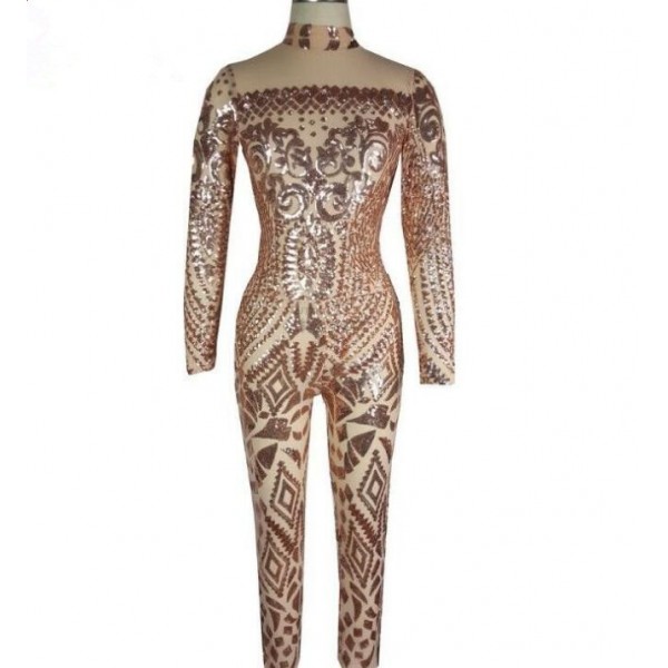 ladies gold jumpsuit