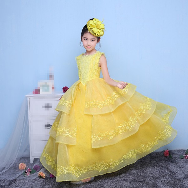 yellow gown for kids