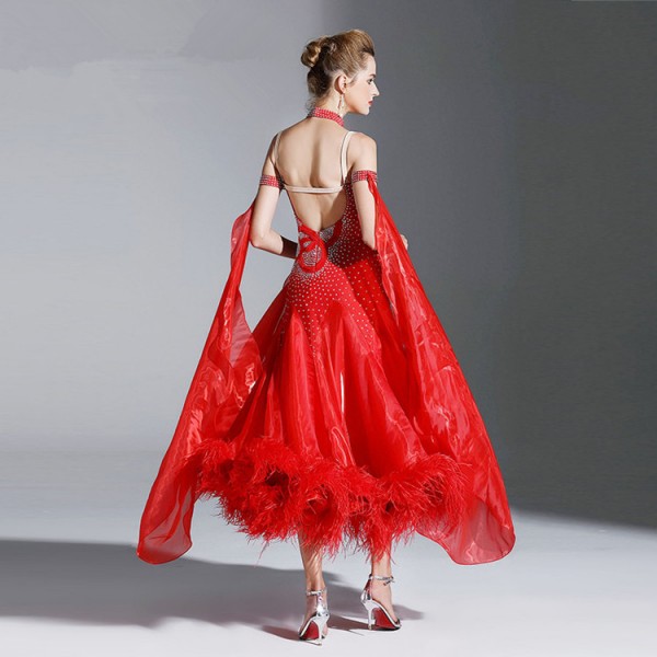 Custom size Handmade competition rhinestones ballroom dance dresses for ...