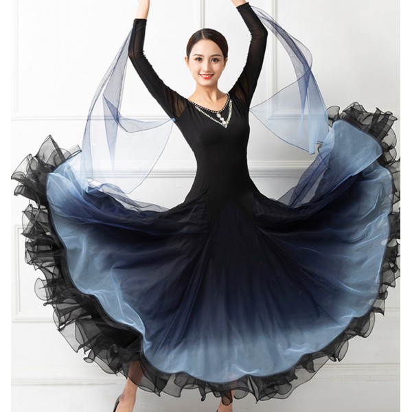 Women's ballroom dancing dresses modern dance tango waltz dancing dress ...