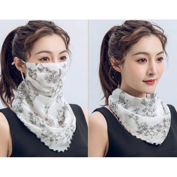 Face mask mouth mask floral anti-uv sunscreen dust proof riding scarf ...