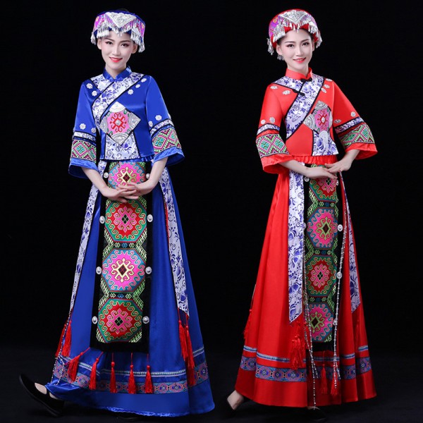 Miao Nationality Square Dancing Mexican Dress For Women Perfect