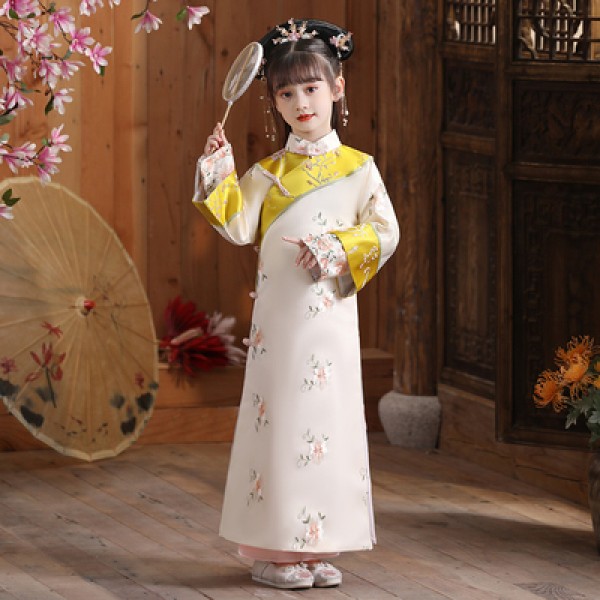 Girl chinese ancient traditional Qing princess empress Cosplay dress ...