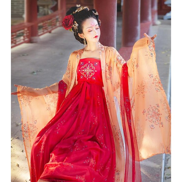 Hanfu : Women's chinese traditional hanfu tang dynasty empress queen ...