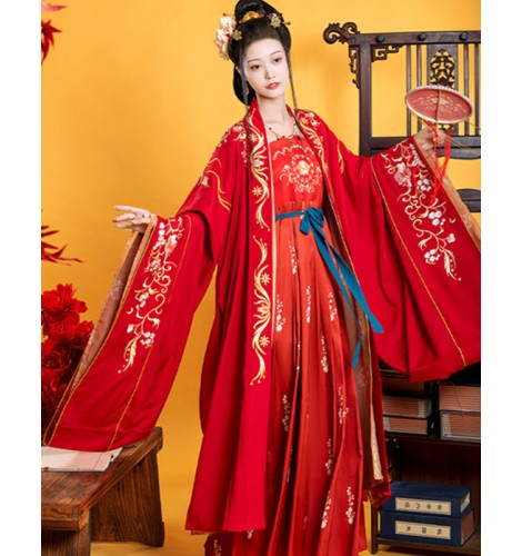 Women's chinese hanfu Han Tang dynasty empress dress film drama stage ...