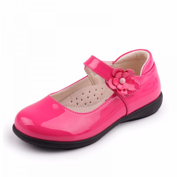Girls Pu leather shoes princess chorus stage performance shoes Black ...