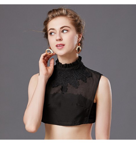 Black white false collar detachable collar for women dickey collar lace
