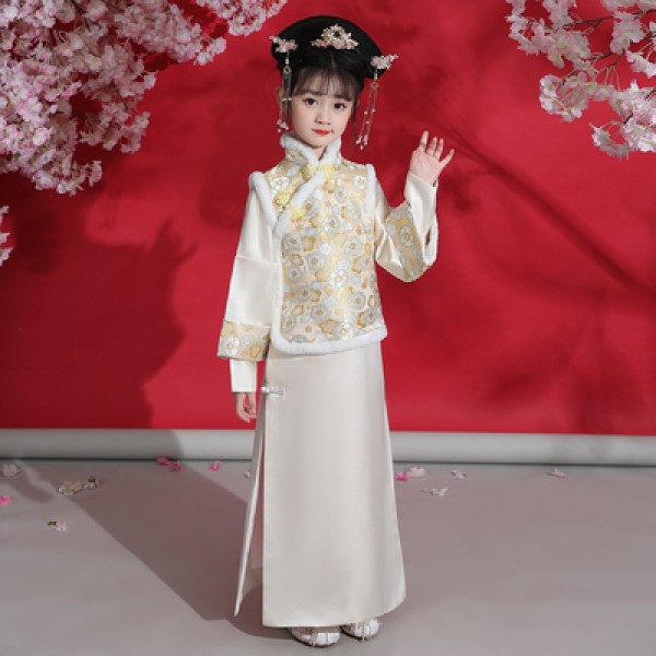 Children's Chinese Qing Dynasty Manchu princess dresses ...