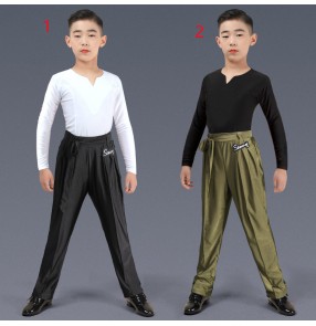 Boys kids children latin ballroom dancing shirts and pants kids ballroom latin dance outfits Juvenile modern dance wear for Boys