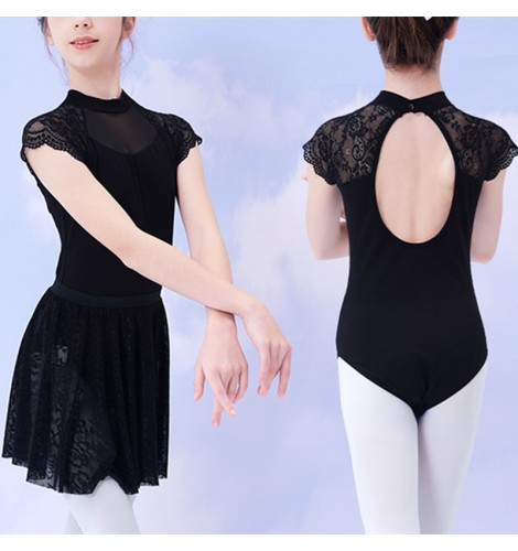 Children Ballet Dance Wear Children Toddlers ballet dance dress gymnastics practice dance leotard dresses for girls lace splicing Soft tulle tutu skirts girls latin skating dance practice outfits