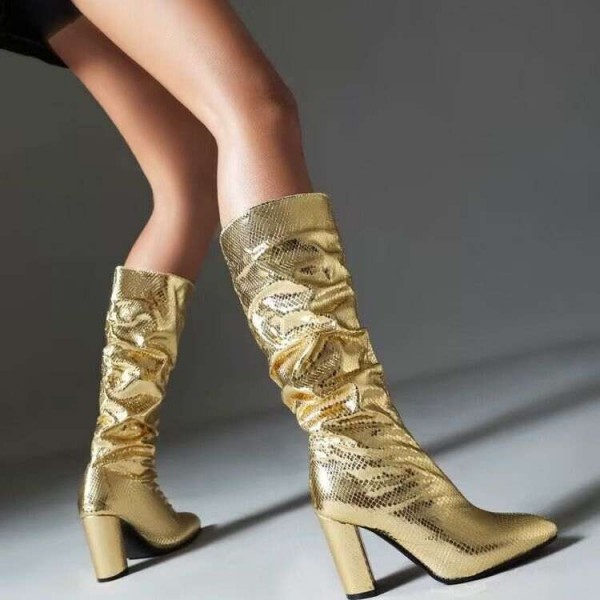 Buy Catwalk TAN Calf-Length Heeled Boots Online at Best Prices in India -  JioMart.