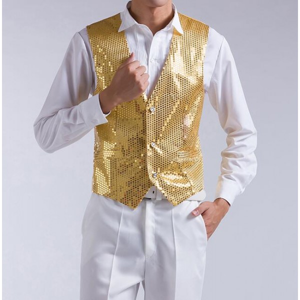 white and gold outfit men