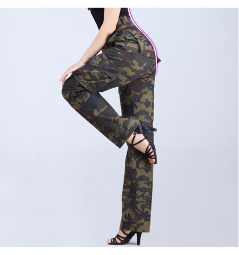 womens wide leg camo pants