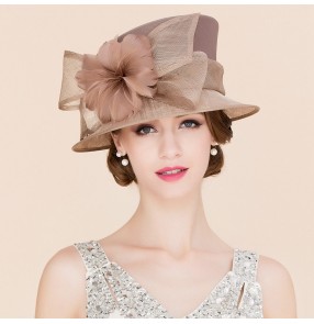 small brim wedding hats