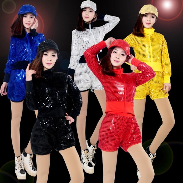 red and black hip hop costumes