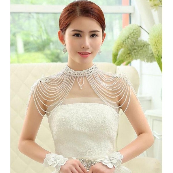 Ivory Fashion Tassels layers women's ladies female diamond crystal wedding  party evening party bridal shoulder jewelry chain necklace cape necklace ... Ivory Fashion Tassels layers women's ladies female diamond crystal wedding  party evening party bridal shoulder jewelry chain necklace cape necklace dress  accessories