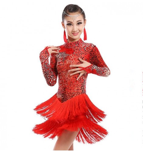 red and black dance costume