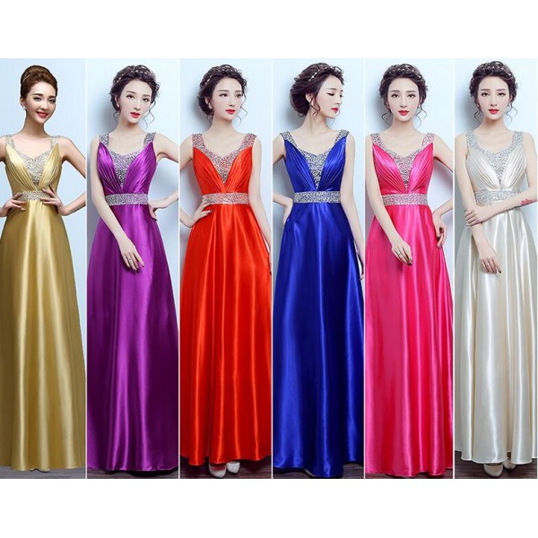 royal blue and fuchsia bridesmaid dresses