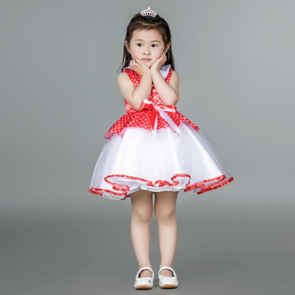 red and white dress kids