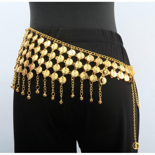 New Belly Dance Vintage Costume Hip Scarf Coin Belt Tribal Costume