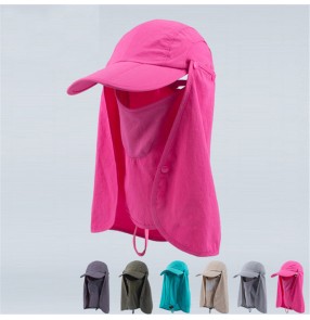 Adult summer Outdoor riding anti UV sunscreen cap breathable full face cover protective cap for unisex